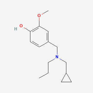 molecular formula C15H23NO2 B5748328 4-{[(cyclopropylmethyl)(propyl)amino]methyl}-2-methoxyphenol 