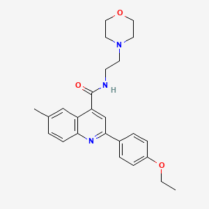 molecular formula C25H29N3O3 B5748335 2-(4-ethoxyphenyl)-6-methyl-N-[2-(4-morpholinyl)ethyl]-4-quinolinecarboxamide 