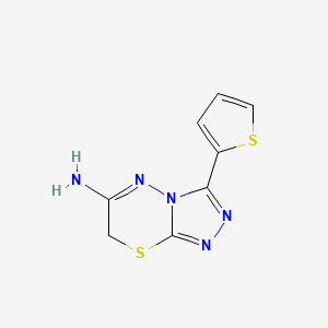 molecular formula C8H7N5S2 B5748357 3-(2-thienyl)-7H-[1,2,4]triazolo[3,4-b][1,3,4]thiadiazin-6-amine 