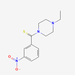 molecular formula C13H17N3O2S B5748365 1-ethyl-4-[(3-nitrophenyl)carbonothioyl]piperazine 