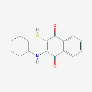 2-(cyclohexylamino)-3-mercaptonaphthoquinone