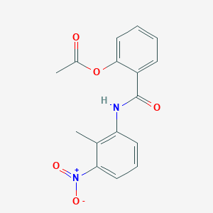 molecular formula C16H14N2O5 B5748373 2-{[(2-methyl-3-nitrophenyl)amino]carbonyl}phenyl acetate 