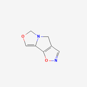 molecular formula C7H6N2O2 B574838 4H,6H-[1,3]Oxazolo[3',4':1,5]pyrrolo[3,4-d][1,2]oxazole CAS No. 161382-80-5