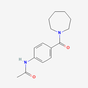 molecular formula C15H20N2O2 B5748385 N-[4-(1-azepanylcarbonyl)phenyl]acetamide 