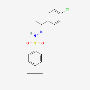 4-tert-butyl-N'-[1-(4-chlorophenyl)ethylidene]benzenesulfonohydrazide