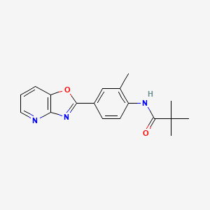 molecular formula C18H19N3O2 B5748399 2,2-dimethyl-N-(2-methyl-4-[1,3]oxazolo[4,5-b]pyridin-2-ylphenyl)propanamide 