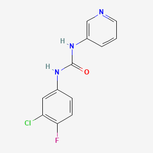 molecular formula C12H9ClFN3O B5748412 N-(3-chloro-4-fluorophenyl)-N'-3-pyridinylurea 