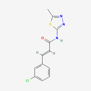 molecular formula C12H10ClN3OS B5748425 3-(3-chlorophenyl)-N-(5-methyl-1,3,4-thiadiazol-2-yl)acrylamide 