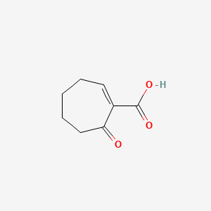 molecular formula C8H10O3 B574845 7-Oxocyclohept-1-ene-1-carboxylic acid CAS No. 186494-94-0