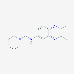 molecular formula C16H20N4S B5748452 N-(2,3-dimethyl-6-quinoxalinyl)-1-piperidinecarbothioamide 
