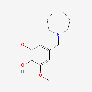 molecular formula C15H23NO3 B5748465 4-(1-azepanylmethyl)-2,6-dimethoxyphenol 