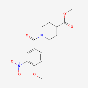 molecular formula C15H18N2O6 B5748466 methyl 1-(4-methoxy-3-nitrobenzoyl)-4-piperidinecarboxylate 