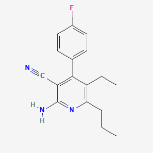 molecular formula C17H18FN3 B5748478 2-amino-5-ethyl-4-(4-fluorophenyl)-6-propylnicotinonitrile 