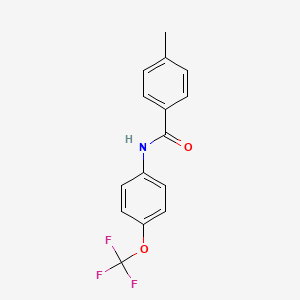 molecular formula C15H12F3NO2 B5748486 4-methyl-N-[4-(trifluoromethoxy)phenyl]benzamide 
