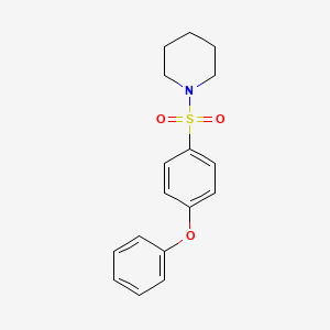 molecular formula C17H19NO3S B5748500 1-[(4-phenoxyphenyl)sulfonyl]piperidine 