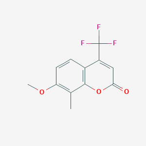 molecular formula C12H9F3O3 B5748505 7-methoxy-8-methyl-4-(trifluoromethyl)-2H-chromen-2-one 