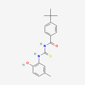 molecular formula C19H22N2O2S B5748506 4-tert-butyl-N-[(2-hydroxy-5-methylphenyl)carbamothioyl]benzamide 