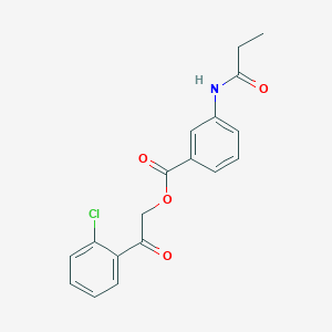 2-(2-chlorophenyl)-2-oxoethyl 3-(propionylamino)benzoate