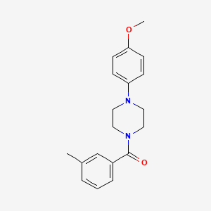 molecular formula C19H22N2O2 B5748538 [4-(4-Methoxyphenyl)piperazin-1-yl]-(3-methylphenyl)methanone 