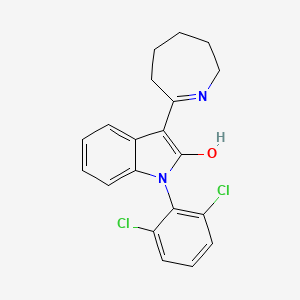 molecular formula C20H18Cl2N2O B5748553 3-(2-azepanylidene)-1-(2,6-dichlorophenyl)-1,3-dihydro-2H-indol-2-one 