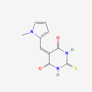 molecular formula C10H9N3O2S B5748571 5-[(1-methyl-1H-pyrrol-2-yl)methylene]-2-thioxodihydro-4,6(1H,5H)-pyrimidinedione 