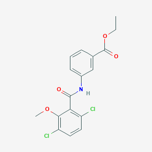 molecular formula C17H15Cl2NO4 B5748581 ethyl 3-[(3,6-dichloro-2-methoxybenzoyl)amino]benzoate 