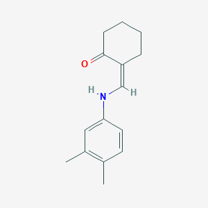 molecular formula C15H19NO B5748582 2-{[(3,4-dimethylphenyl)amino]methylene}cyclohexanone 