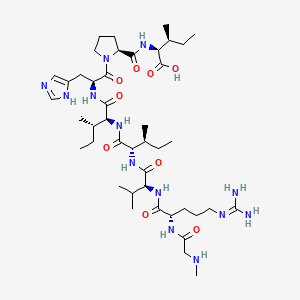 molecular formula C43H75N13O9 B574859 (Sar1,Ile4,8)-Angiotensin II CAS No. 185461-45-4
