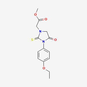 methyl [3-(4-ethoxyphenyl)-4-oxo-2-thioxo-1-imidazolidinyl]acetate