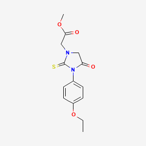 molecular formula C14H16N2O4S B5748591 methyl [3-(4-ethoxyphenyl)-4-oxo-2-thioxo-1-imidazolidinyl]acetate 