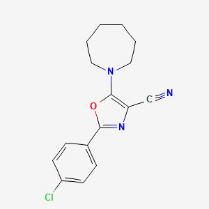 5-(1-azepanyl)-2-(4-chlorophenyl)-1,3-oxazole-4-carbonitrile