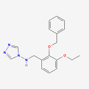 molecular formula C18H20N4O2 B5748615 N-[2-(benzyloxy)-3-ethoxybenzyl]-4H-1,2,4-triazol-4-amine 