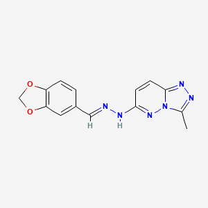 1,3-benzodioxole-5-carbaldehyde (3-methyl[1,2,4]triazolo[4,3-b]pyridazin-6-yl)hydrazone