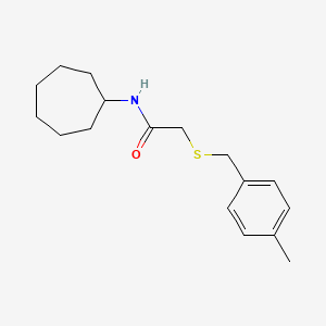 N-cycloheptyl-2-[(4-methylbenzyl)thio]acetamide