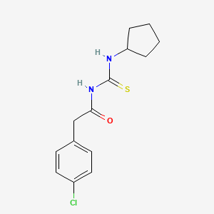 molecular formula C14H17ClN2OS B5748646 2-(4-chlorophenyl)-N-[(cyclopentylamino)carbonothioyl]acetamide 