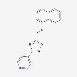 4-{5-[(1-naphthyloxy)methyl]-1,2,4-oxadiazol-3-yl}pyridine
