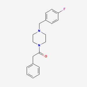 molecular formula C19H21FN2O B5748670 1-(4-fluorobenzyl)-4-(phenylacetyl)piperazine 
