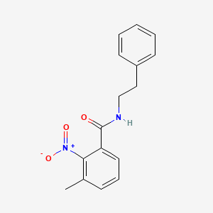 molecular formula C16H16N2O3 B5748676 3-methyl-2-nitro-N-(2-phenylethyl)benzamide 