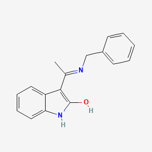 molecular formula C17H16N2O B5748684 3-[1-(benzylamino)ethylidene]-1,3-dihydro-2H-indol-2-one 