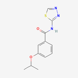 molecular formula C12H13N3O2S B5748688 3-isopropoxy-N-1,3,4-thiadiazol-2-ylbenzamide 