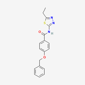 molecular formula C18H17N3O2S B5748704 4-(benzyloxy)-N-(5-ethyl-1,3,4-thiadiazol-2-yl)benzamide 