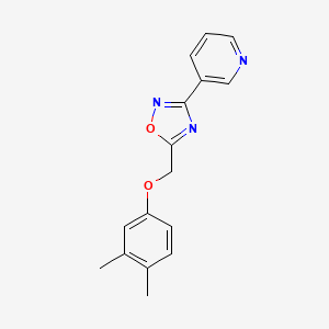 molecular formula C16H15N3O2 B5748714 3-{5-[(3,4-dimethylphenoxy)methyl]-1,2,4-oxadiazol-3-yl}pyridine 