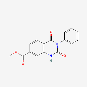 molecular formula C16H12N2O4 B5748734 methyl 2,4-dioxo-3-phenyl-1,2,3,4-tetrahydro-7-quinazolinecarboxylate 