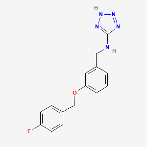 N-{3-[(4-fluorobenzyl)oxy]benzyl}-2H-tetrazol-5-amine