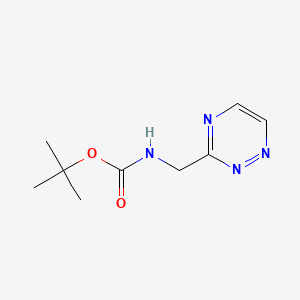 molecular formula C9H14N4O2 B574875 tert-Butyl ((1,2,4-triazin-3-yl)methyl)carbamate CAS No. 169902-07-2