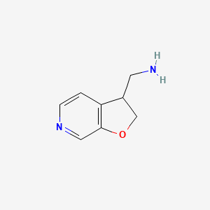 molecular formula C8H10N2O B574877 (2,3-Dihidrofuropirido[2,3-c]piridin-3-il)metanamina CAS No. 174469-07-9