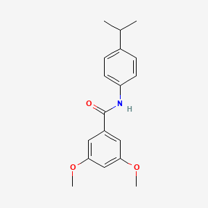 molecular formula C18H21NO3 B5748772 N-(4-isopropylphenyl)-3,5-dimethoxybenzamide 