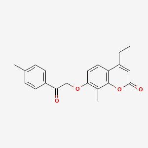 molecular formula C21H20O4 B5748782 4-ethyl-8-methyl-7-[2-(4-methylphenyl)-2-oxoethoxy]-2H-chromen-2-one 