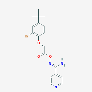 N'-{[2-(2-bromo-4-tert-butylphenoxy)acetyl]oxy}-4-pyridinecarboximidamide