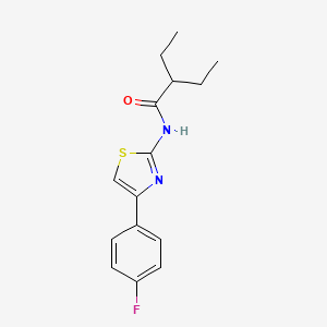 molecular formula C15H17FN2OS B5748807 2-ethyl-N-[4-(4-fluorophenyl)-1,3-thiazol-2-yl]butanamide 